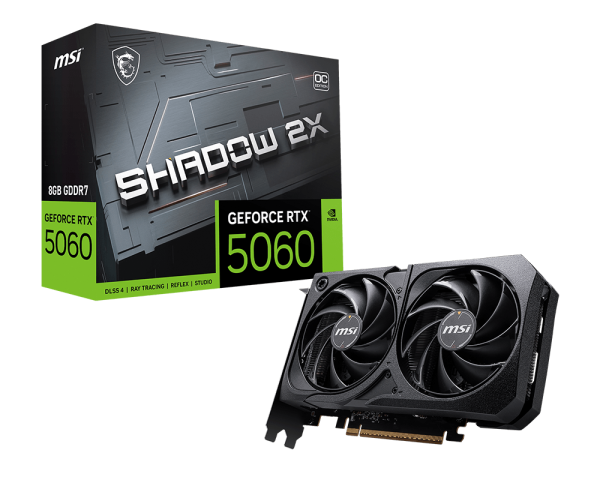 TARJETA MSI RTX 5060 SHADOW 2X 8GB