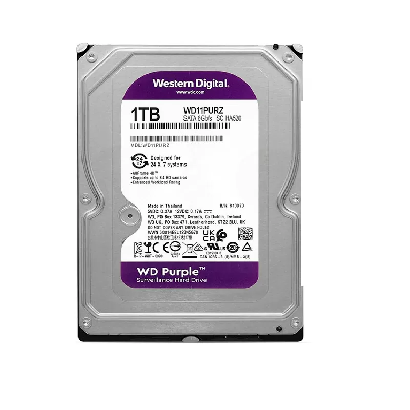 Disco Duro HDD Western Digital Purple 1TB