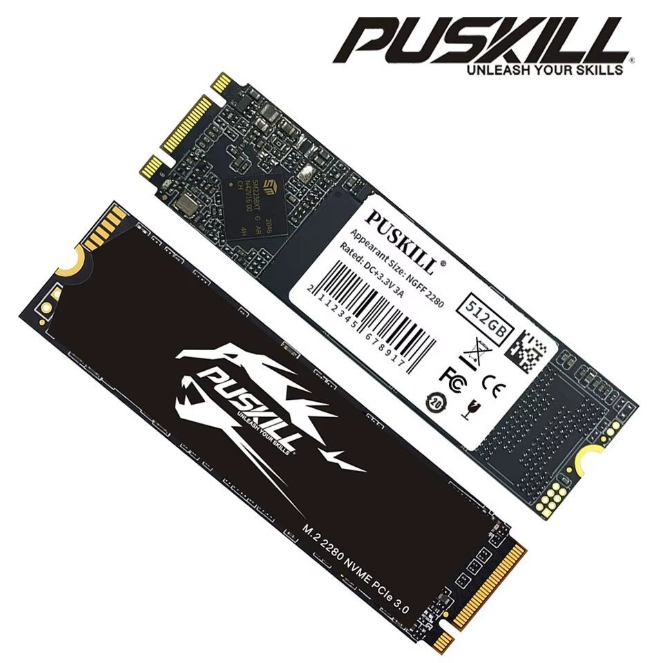 DISCO SSD PUSKILL 512 GB M.2 SATA CON DISIPADOR