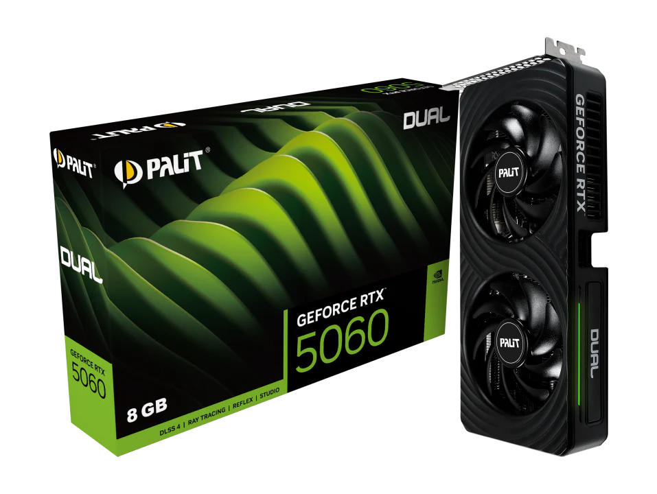TARJETA PALIT DUAL OC RTX 5060 8GB