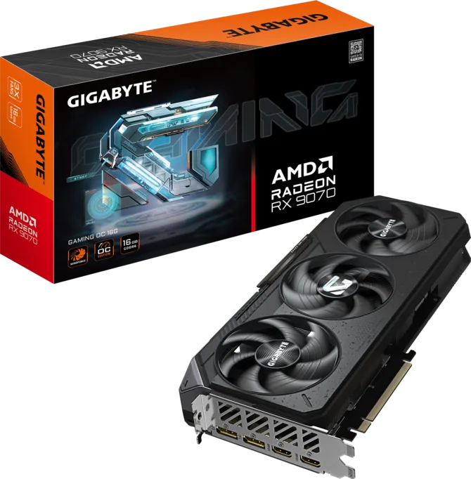 TARJETA DE VIDEO GIGABYTE GAMING RADEON RX9070 16GB 3FAN