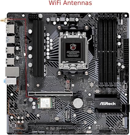 BOARD ASROCK AMD B650M PG Lightning Wifi AM5 Micro ATX DDR5 - Image 3