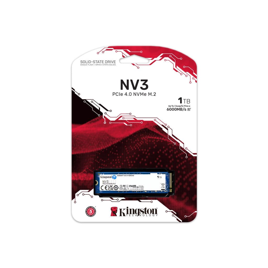 DISCO SSD NVME NV3 4.0 M2 6000MB 1TB KINGSTON