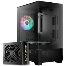 CHASIS M-ATX GAMBIAS AURA GC9 ELITE NEGRA + FUENTE 750W