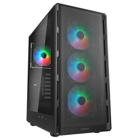 CHASIS COUGAR AIRFACE PURE RGB 4X 120MM NEGRA VIDRIO ATX
