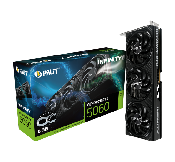 TARJETA DE VIDEO PALIT INFINITY RTX 5060 8GB 3 FANS